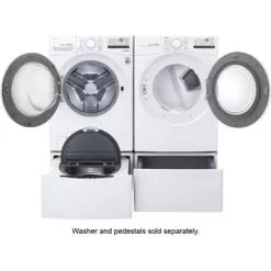 LG - 7.4 Cu. Ft. Stackable Electric Dryer With FlowSense - White -Appliance Shop 5b6138f6 5a8e 5a56 98b8 2eb03dbdd959