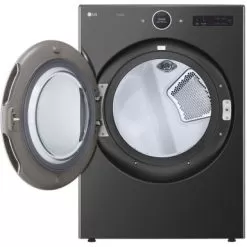 LG - 7.4 Cu. Ft. Stackable Smart Electric Dryer With TurboSteam - Black Steel -Appliance Shop 5b866550 41d3 5b6f a73b 46e6ad78c117