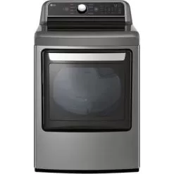 LG - 7.3 Cu. Ft. Smart Electric Dryer With EasyLoad Door - Graphite Steel