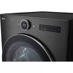 LG - 7.4 Cu. Ft. Stackable Smart Electric Dryer With TurboSteam - Black Steel -Appliance Shop 5c81b8ee a6d8 5de7 a722 0c6d1c4e190a
