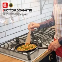 Gasland Chef 36" Built-in Gas Stovetop Stainless Steel 5 Italy Sabaf Burner NG/LPG Convertible Gas Cooktop,CSA Certification - Black -Appliance Shop 5cce6565 eab9 4bb5 8fff 0598436e5aeb