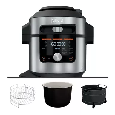 Ninja - Foodi 14-in-1 8qt. XL Pressure Cooker & Steam Fryer With SmartLid - Stainless/Black 16 Ninja - Foodi 14-in-1 8qt. XL Pressure Cooker & Steam Fryer With SmartLid - Stainless/Black - Image 14
