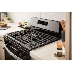 Whirlpool - 5.1 Cu. Ft. Freestanding Gas Range With Broiler Drawer - Stainless Steel -Appliance Shop 5cd9c5ab 41b3 5edf a345 f7526793544d