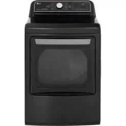 LG - 7.3 Cu. Ft. Smart Electric Dryer With Steam And Sensor Dry - Black Steel