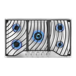 Gasland Chef 36" Built-in Gas Stovetop Stainless Steel 5 Italy Sabaf Burner NG/LPG Convertible Gas Cooktop,CSA Certification - Black