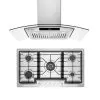 2 Piece Kitchen Package With 36" Gas Cooktop & 36" Ducted Island Range Hood - Silver -Appliance Shop 5fb59ba0 efb3 4639 a071 f3f087baec3c