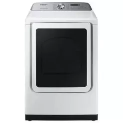 Samsung - 7.4 Cu. Ft. 12-Cycle Electric Dryer With Steam - White