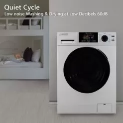 Equator Digital Compact 110V Vented/Ventless 18 Lbs Combo Washer Dryer 1400 RPM - Silver -Appliance Shop 60866c81 b7b9 4764 abb2 c197a9e32d46
