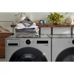 LG - 4.5 Cu. Ft. High-Efficiency Smart Front Load Washer With Steam And TurboWash 360 - Graphite Steel -Appliance Shop 60fdcdab 4306 5aff a6ed a083b3d09959