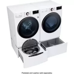 LG - 7.4 Cu. Ft. Stackable Smart Gas Dryer With Steam And Built-In Intelligence - White -Appliance Shop 61418a9f 72f0 51e8 8a57 9691611abff6