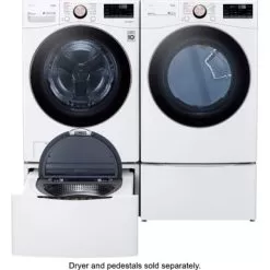 LG - 4.5 Cu. Ft. High-Efficiency Stackable Smart Front Load Washer With Steam And Built-In Intelligence - White -Appliance Shop 6181dc01 2ca3 5f6c 929d 7545f17967b2