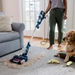 Shark - Stratos UltraLight Corded Stick Vacuum With DuoClean PowerFins HairPro, Self-Cleaning Brushroll, Odor Neutralizer - Navy -Appliance Shop 65ae5902 00d1 5eb8 8e40 4975ced40cd8