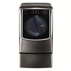 LG DLEX9500K LG SIGNATURE 9.0 Mega Capacity TurboSteam Electric Dryer In Black Stainless Steel