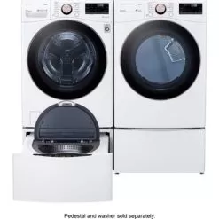 LG - 7.4 Cu. Ft. Stackable Smart Gas Dryer With Steam And Built-In Intelligence - White -Appliance Shop 66803d9e 7db1 5faa 8835 fb2008dbb01b