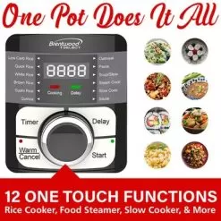 Brentwood Select 12 Function Stainless Steel Multi-Cooker In Black - 7 Quarts - Silver - 7 Quarts -Appliance Shop 66edf06d a588 4d53 86a3 b818f63d958a
