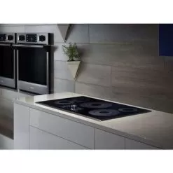 Samsung 36 Inch Electric Cooktop - Black With Stainless Trim -Appliance Shop 6718a5d9 3b81 4abf ada0 e195584fca57