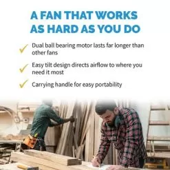 NewAir - 3000 CFM 18” High Velocity Portable Floor Fan With 3 Fan Speeds And Long-Lasting Ball Bearing Motor - Black -Appliance Shop 674e8d17 c75e 570f bbdb e537b7efe3b9