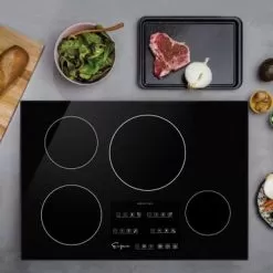 Built-In 30 Inch Electric Induction Cooktop In Black - 30" - 30"