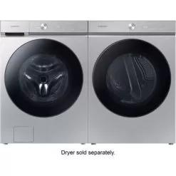 Samsung - Bespoke 5.3 Cu. Ft. Ultra Capacity Front Load Washer With Super Speed Wash And AI Smart Dial - Silver Steel -Appliance Shop 686811e2 be09 5ea2 bb50 45fc91844d94