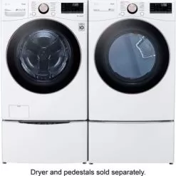 LG - 4.5 Cu. Ft. High-Efficiency Stackable Smart Front Load Washer With Steam And Built-In Intelligence - White -Appliance Shop 696b0ad7 d0e5 54d1 87dc 86486eb0ec84