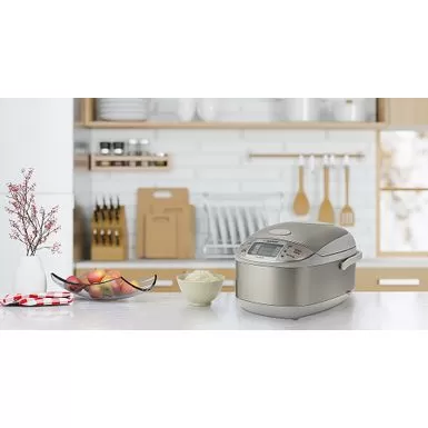 Zojirushi - 5.5 Cup Micom Rice Cooker & Warmer - Stainless Gray 4 Zojirushi - 5.5 Cup Micom Rice Cooker & Warmer - Stainless Gray - Image 2