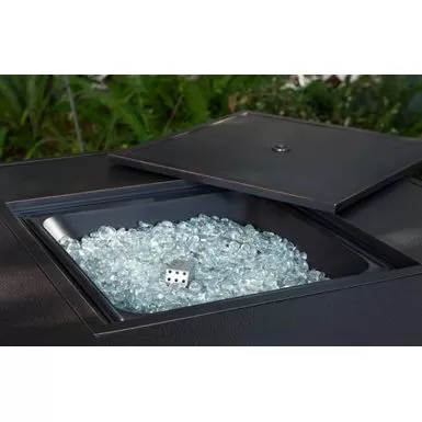 Fire Sense - Langhorne Square Aluminum LPG Fire Pit - Antique Bronze 4 Fire Sense - Langhorne Square Aluminum LPG Fire Pit - Antique Bronze - Image 2