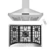 2 Piece Kitchen Package With 30" Gas Cooktop And 30" Wall Mount Range Hood - Stainless Steel -Appliance Shop 6c847ded 3526 41b3 9be8 259f9ed07fba