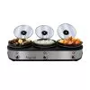 MegaChef Buffet Server Slow Cooker With Triple 2.5 Quart Cooking Pots - Silver -Appliance Shop 6cb0105f 3b3a 4aef 8979 5b8002185fcc