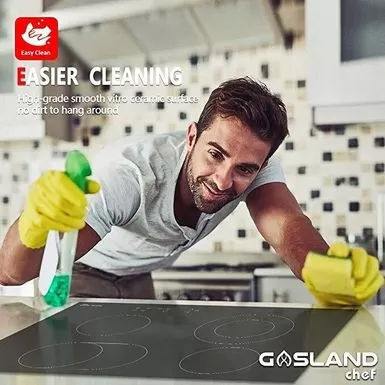 Gasland Chef 30"Built-in Radiant Electric Cooktop With 4 Burners, Electric Ceramic Cooktop In Black, 240V - Black 8 Gasland Chef 30"Built-in Radiant Electric Cooktop With 4 Burners, Electric Ceramic Cooktop In Black, 240V - Black - Image 6