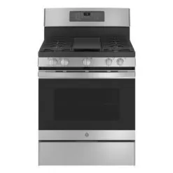 Ge 30" Stainless Steel Freestanding Gas Convection Range With No Preheat Air Fry