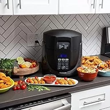 NuWave Duet Air Fryer, Electric Pressure Cooker & Grill Combo, 540 IN 1 Multicooker With 3 Removable Lids That Slow Cook, Sears, Sauts, 18/10 SS Pot, Sure-Lock Safety Tech & 10 Deluxe Accessories 4 NuWave Duet Air Fryer, Electric Pressure Cooker & Grill Combo, 540 IN 1 Multicooker With 3 Removable Lids That Slow Cook, Sears, Sauts, 18/10 SS Pot, Sure-Lock Safety Tech & 10 Deluxe Accessories - Image 2