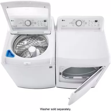 LG - 7.3 Cu Ft Electric Dryer With Sensor Dry - White 7 LG - 7.3 Cu Ft Electric Dryer With Sensor Dry - White - Image 5
