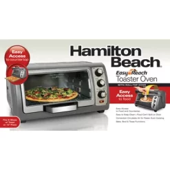 Hamilton Beach - 6 Slice Easy Reach Convection Toaster Oven Silver 20 Hamilton Beach - 6 Slice Easy Reach Convection Toaster Oven Silver -Appliance Shop 6f6dbc8d 1946 48c8 831a da6c21ab5921