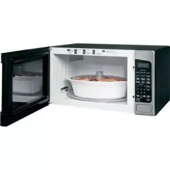 GE - 2.0 Cu. Ft. Full-Size Microwave - Stainless Steel -Appliance Shop 6fb070b6 8ee3 53cc bdf8 077acf907fdf