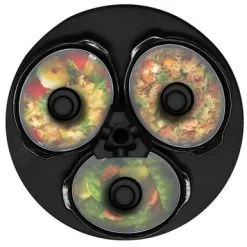 Round Triple 1.5 Qt Slow Cooker Server In Copper With 3 Ceramic Pots - Variable Temperature Control - Stoneware - 1-2 Quarts -Appliance Shop 702beb8e 4363 407a 9f9d b6d0d6cdb453