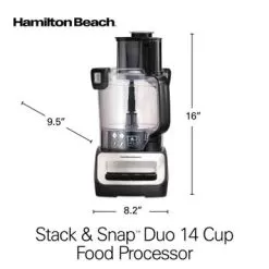 Hamilton Beach Stack & Snap 14 Cup Duo Food Processor - Black -Appliance Shop 7082a767 a761 4f27 a06c f73e4a6af5ba
