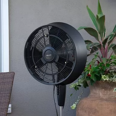 NewAir - Outdoor Misting Fan And Pedestal Fan, Cools 500 Sq. Ft. With 3 Fan Speeds And Wide-Angle Oscillation - Black 14 NewAir - Outdoor Misting Fan And Pedestal Fan, Cools 500 Sq. Ft. With 3 Fan Speeds And Wide-Angle Oscillation - Black - Image 12