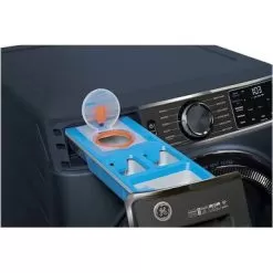 GE - 5.0 Cu Ft High-Efficiency Stackable Smart Front Load Washer W/UltraFresh Vent, Microban Antimicrobial & 1-Step Wash+Dry - Sapphire Blue -Appliance Shop 70f36c10 c32e 5086 8b28 5df992632e74