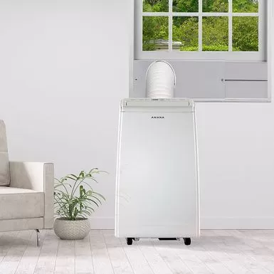 Amana - 300 Sq. Ft. Portable Air Conditioner - White 4 Amana - 300 Sq. Ft. Portable Air Conditioner - White - Image 2