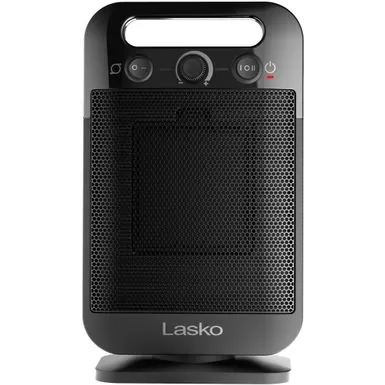Lasko - 1500-Watt Oscillating Personal Tabletop Ceramic Space Heater With Adjustable Thermostat - Black 3 Lasko - 1500-Watt Oscillating Personal Tabletop Ceramic Space Heater With Adjustable Thermostat - Black