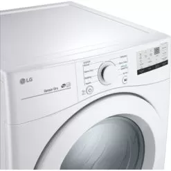 LG - 7.4 Cu. Ft. Stackable Electric Dryer With FlowSense - White -Appliance Shop 7222edbe 1ffb 5e1f 8fb2 174769da24d6