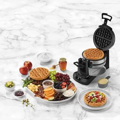 Cuisinart - Double Flip Belgian Waffle Maker - Stainless Steel & Black 5 Cuisinart - Double Flip Belgian Waffle Maker - Stainless Steel & Black - Image 3