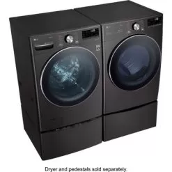 LG 5.0-Cu. Ft. Front Load Washer With Built-In Intelligence, Black Steel -Appliance Shop 72886841 e5fa 5134 813a 401f828d089f
