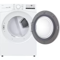 LG - 7.4 Cu. Ft. Stackable Electric Dryer With FlowSense - White -Appliance Shop 7406379d 2627 45cb acd6 c4152549e658