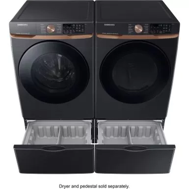 Samsung - 5.0 Cu. Ft. Extra Large Capacity Smart Front Load Washer With Super Speed Wash And Steam - Brushed Black 4 Samsung - 5.0 Cu. Ft. Extra Large Capacity Smart Front Load Washer With Super Speed Wash And Steam - Brushed Black - Image 2
