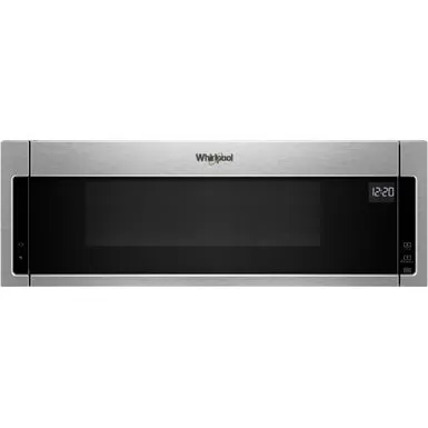 Whirlpool - 1.1 Cu. Ft. Low Profile Over-the-Range Microwave Hood Combination - Stainless Steel 3 Whirlpool - 1.1 Cu. Ft. Low Profile Over-the-Range Microwave Hood Combination - Stainless Steel