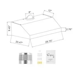 2 Piece Kitchen Appliances Packages Including 30" Induction Cooktop And 30" Under Cabinet Range Hood - Black -Appliance Shop 75cee08f 17b7 490a bc4b a9bbca97335c