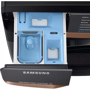 Samsung - 5.0 Cu. Ft. Extra Large Capacity Smart Front Load Washer With Super Speed Wash And Steam - Brushed Black 8 Samsung - 5.0 Cu. Ft. Extra Large Capacity Smart Front Load Washer With Super Speed Wash And Steam - Brushed Black - Image 6