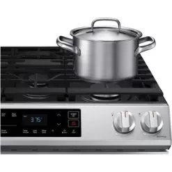 Samsung - 6.0 Cu. Ft. Front Control Slide-in Gas Range With Wi-Fi, Fingerprint Resistant - Stainless Steel -Appliance Shop 78c5b294 55d6 514b b402 85bff40f2228