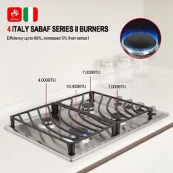 Gasland Chef 30" Built-in Gas Cooktop Stainless Steel 4 Italy Sabaf Burner NG/LPG Convertible Gas Stovetop - Black 13 Gasland Chef 30" Built-in Gas Cooktop Stainless Steel 4 Italy Sabaf Burner NG/LPG Convertible Gas Stovetop - Black -Appliance Shop 78db1b1d b05a 4c46 9d68 52c9a509cac9